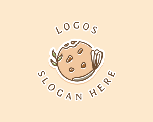 Dessert - Floral Cookie Whisk logo design