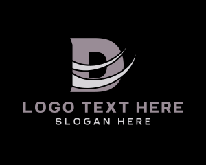 Swoosh - Industrial Logistics Mover Letter D logo design