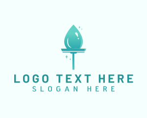 Hydro - Water Droplet Squeegee logo design