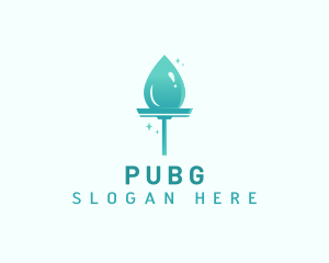 Liquid - Water Droplet Squeegee logo design