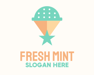 Mint - Pistachio Ice Cream Star logo design