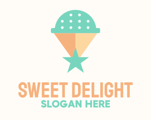 Sherbet - Pistachio Ice Cream Star logo design