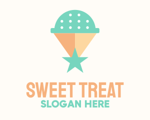 Sherbet - Pistachio Ice Cream Star logo design