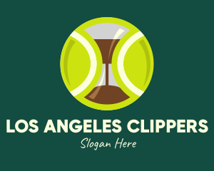 Green Tennis Ball Hourglass Logo