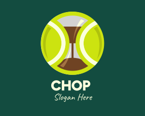 Green Tennis Ball Hourglass Logo