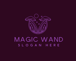 Magical Mushroom Plant logo design