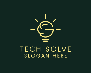 Solution - Brain Lightbulb Letter G logo design