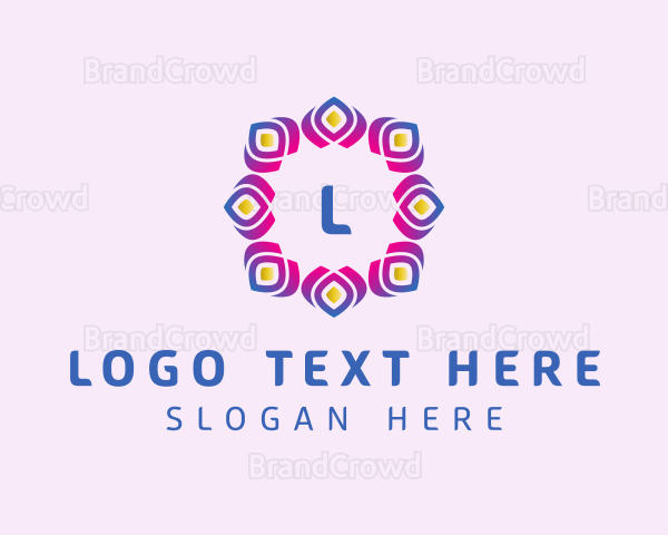 Floral Ornament Home Decoration Logo