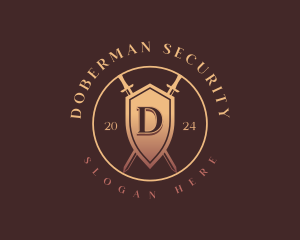 Security Shield Sword logo design