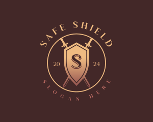 Security Shield Sword logo design