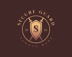 Security Shield Sword logo design