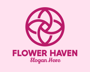 Pink Flower Spa  logo design