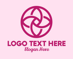 Massage - Pink Flower Spa logo design