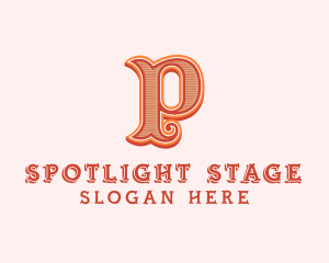 Theater - Victorian Retro Boutique Letter P logo design