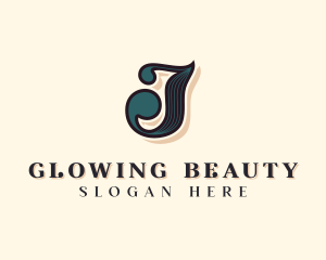 Hairdresser Styling Salon Letter J Logo