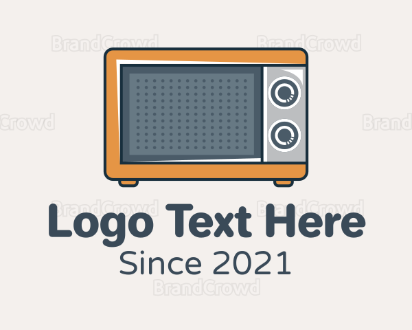 Cute Microwave Oven Logo