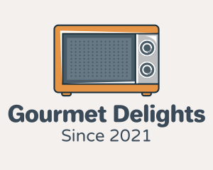 Cute Microwave Oven logo design