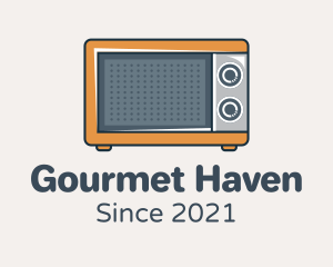 Cute Microwave Oven logo design