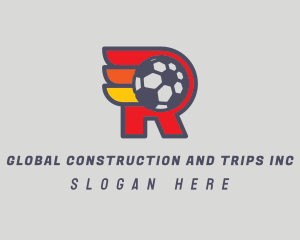 Tournament - Football Sports Letter R logo design