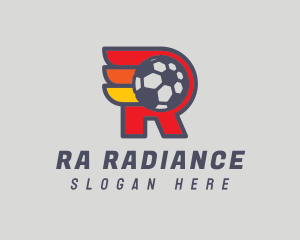 Football Sports Letter R logo design