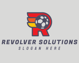 Football Sports Letter R logo design