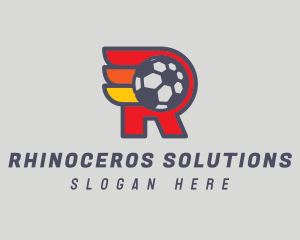 Football Sports Letter R logo design