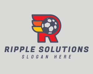 Football Sports Letter R logo design