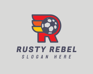 Football Sports Letter R logo design