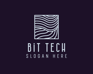 Modern Tech Waves logo design