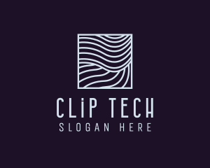 Modern Tech Waves logo design