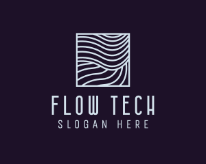 Modern Tech Waves logo design