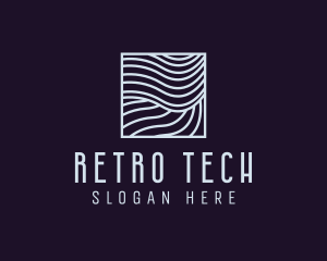 Modern Tech Waves logo design