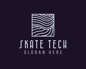 Modern Tech Waves logo design