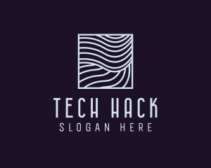 Modern Tech Waves logo design