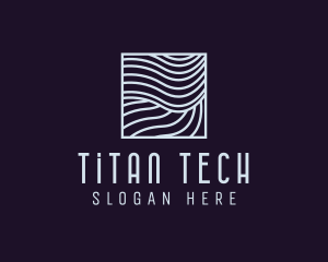 Modern Tech Waves logo design