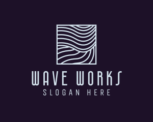 Modern Tech Waves logo design