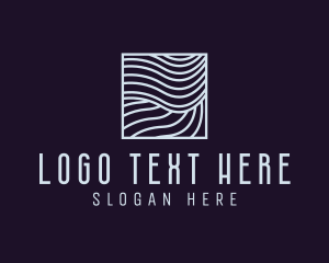 Creative Agency - Modern Tech Waves logo design