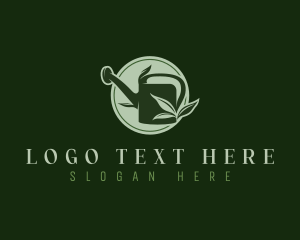 Agriculture - Watering Can Gardening logo design