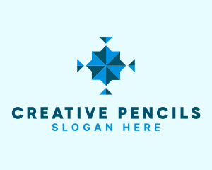 Geometric Triangle Symbol logo design