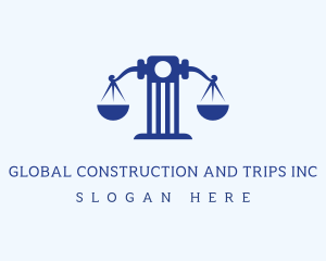 Court House - Elegant Tower Scales logo design