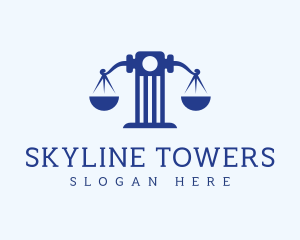 Elegant Tower Scales logo design