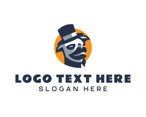 Magician - Bulldog Cool Hat logo design