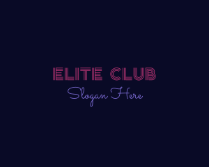 Club - Retro Neon Club logo design