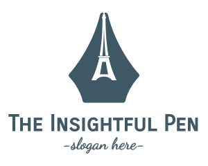 Eiffel Pen Nib logo design