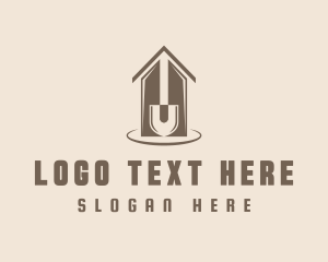 Home Builder - Trowel Contractor Construction logo design