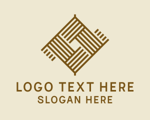 Interlaced - Sewing Fabric Pattern logo design