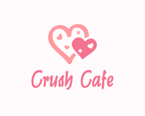 Crush - Dainty Pink Hearts logo design