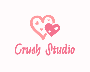 Crush - Dainty Pink Hearts logo design