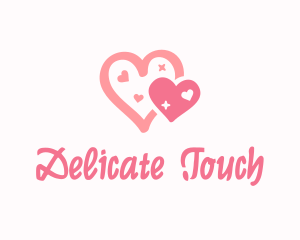 Dainty - Dainty Pink Hearts logo design