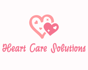 Dainty Pink Hearts logo design